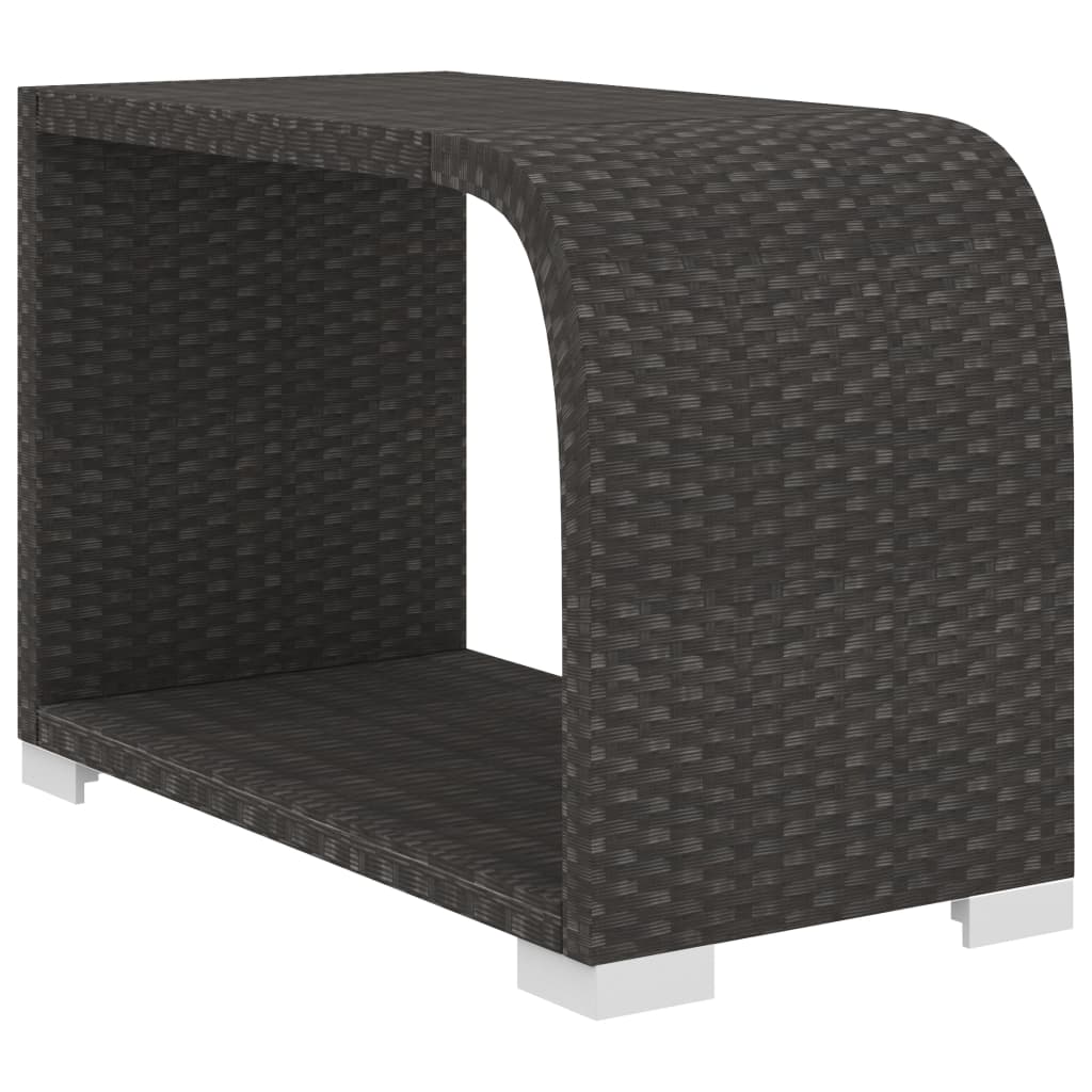 10-tlg. Garten-Lounge-Set mit Auflagen Poly Rattan