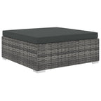 10-tlg. Garten-Lounge-Set mit Auflagen Poly Rattan