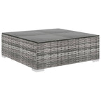 10-tlg. Garten-Lounge-Set mit Auflagen Poly Rattan