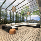 11-tlg. Garten-Lounge-Set mit Auflagen Poly Rattan Schwarz