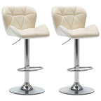 Barhocker 2 Stk. Creme Kunstleder