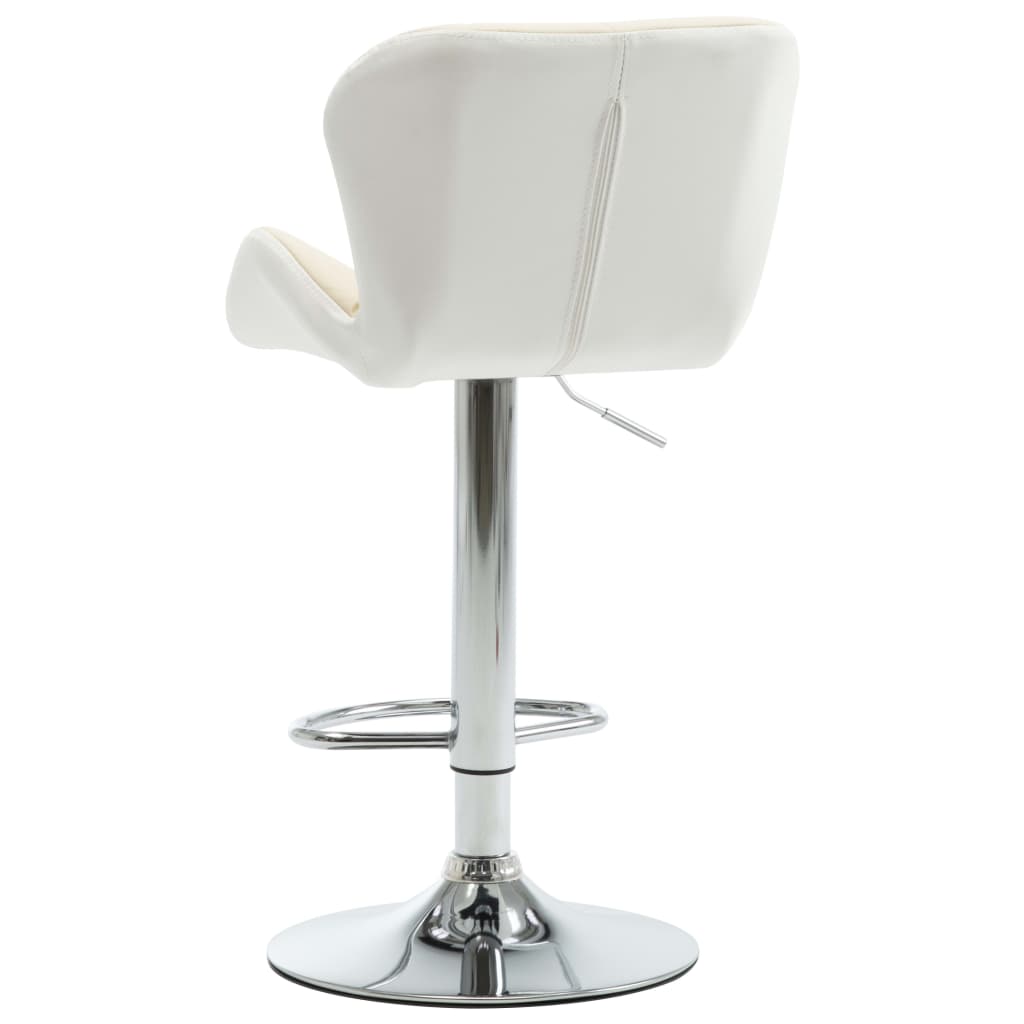 Barhocker 2 Stk. Creme Kunstleder