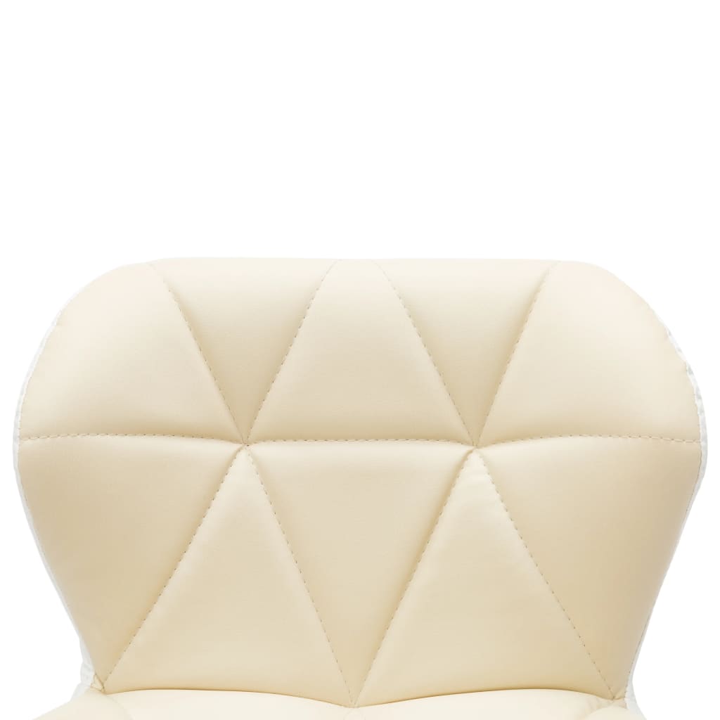 Barhocker 2 Stk. Creme Kunstleder