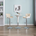 Barhocker 2 Stk. Creme Kunstleder