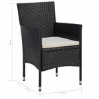 Möbelset 5 pcs Schwarz