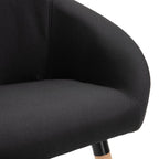 Esszimmerstühle 6 Stk. Schwarz Stoff