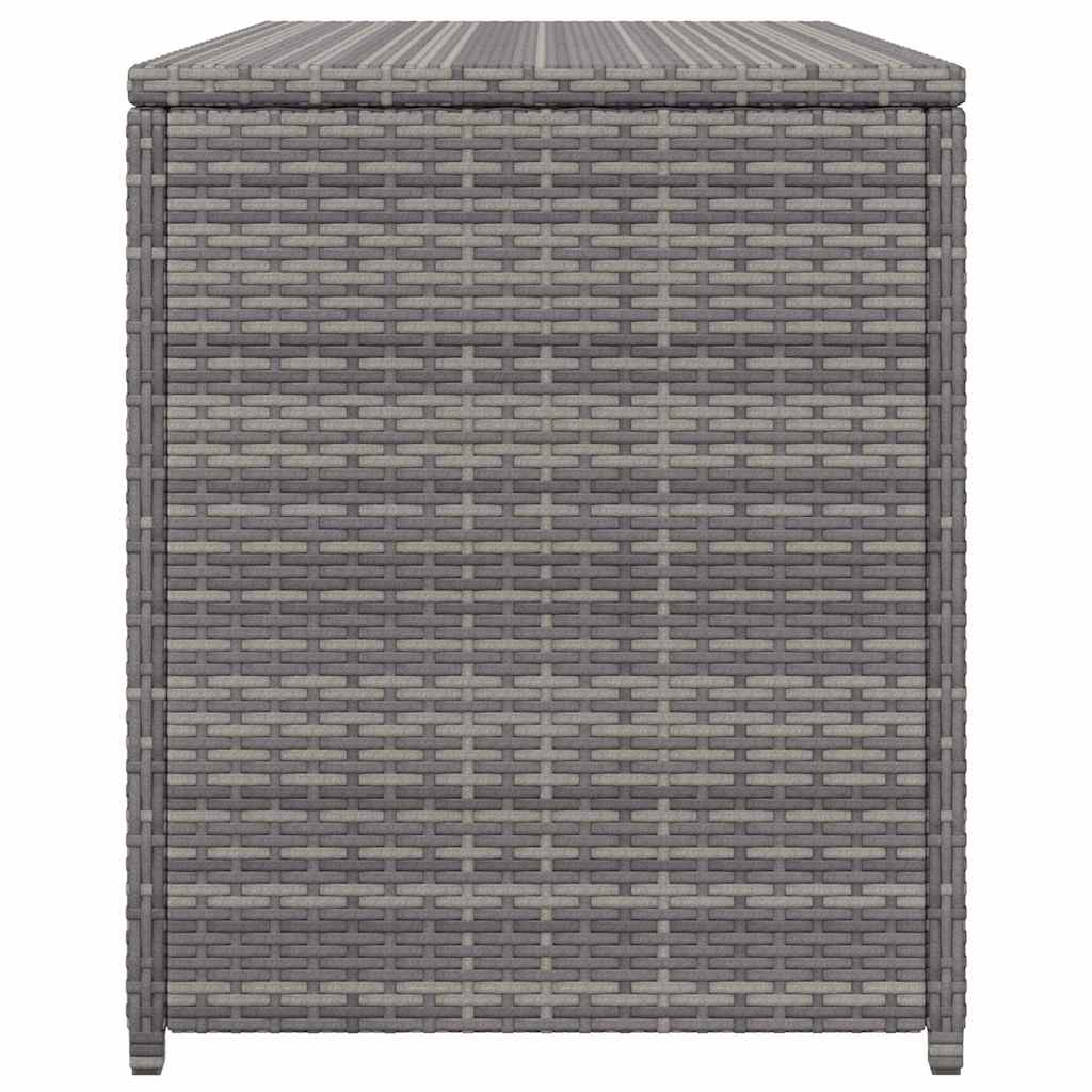 Garten-Auflagenbox Grau 120x50x60 cm Poly Rattan