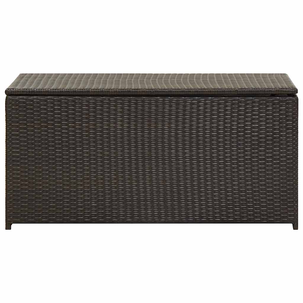 Gartenbox Poly Rattan 100x50x50 cm Braun