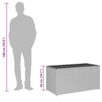 Gartenbox Poly Rattan 100x50x50 cm Braun