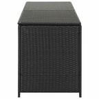 Gartenbox Poly Rattan 200x50x60 cm Schwarz