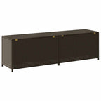 Gartenbox Poly Rattan 200x50x60 cm Braun