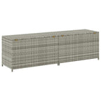 Gartenbox Poly Rattan 200x50x60 cm Grau