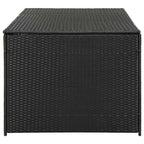 Gartenbox Poly Rattan 180x90x70 cm Schwarz