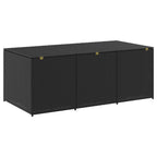 Gartenbox Poly Rattan 180x90x70 cm Schwarz