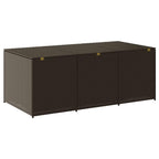 Gartenbox Poly Rattan 180x90x70 cm Braun