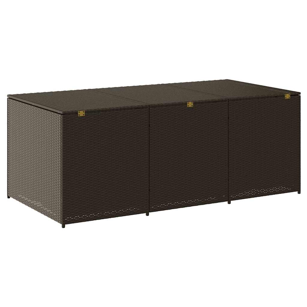 Gartenbox Poly Rattan 180x90x70 cm Braun