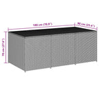Gartenbox Poly Rattan 180x90x70 cm Braun
