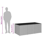 Gartenbox Poly Rattan 180x90x70 cm Braun