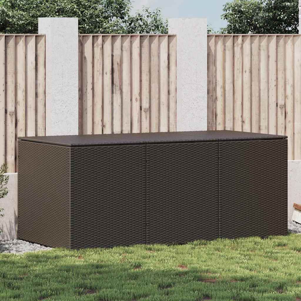 Gartenbox Poly Rattan 180x90x70 cm Braun