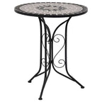 Mosaik-Bistrotisch Grau 60 cm Keramik