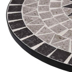 Mosaik-Bistrotisch Grau 60 cm Keramik