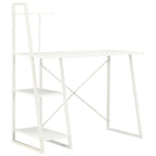 Schreibtisch mit Regaleinheit Weiß 102×50×117 cm
