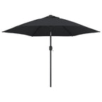 Sonnenschirm mit Metall-Mast 300 cm Schwarz
