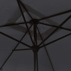 Sonnenschirm mit Metall-Mast 300x200 cm Schwarz