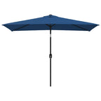 Sonnenschirm mit Metall-Mast 300x200 cm Azurblau