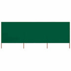 3-teiliges Windschutzgewebe 400 x 80 cm Grün