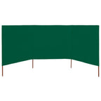 3-teiliges Windschutzgewebe 400 x 160 cm Grün