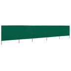 5-teiliges Windschutzgewebe 600 x 80 cm Grün