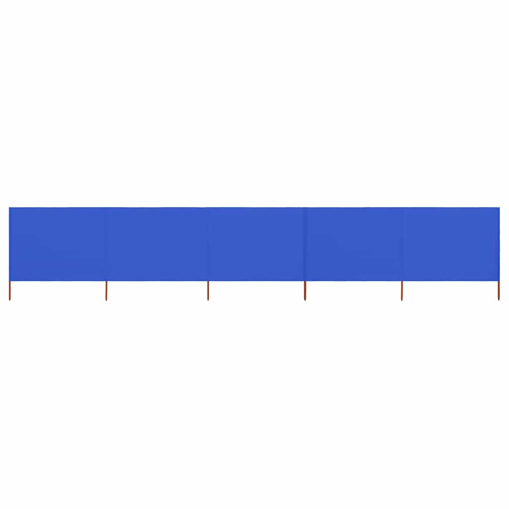 5-teiliges Windschutzgewebe 600 x 160 cm Azurblau
