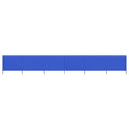 6-teiliges Windschutzgewebe 800 x 80 cm Azurblau