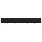 6-teiliges Windschutzgewebe 800 x 120 cm Schwarz