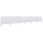 6-teiliges Windschutzgewebe 800 x 160 cm Sandweiß