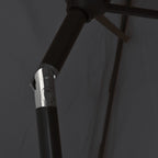 Sonnenschirm Schwarz 200 x 224 cm Aluminium