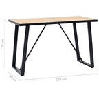 Esstisch Eichenfarbe 120x60x75 cm MDF