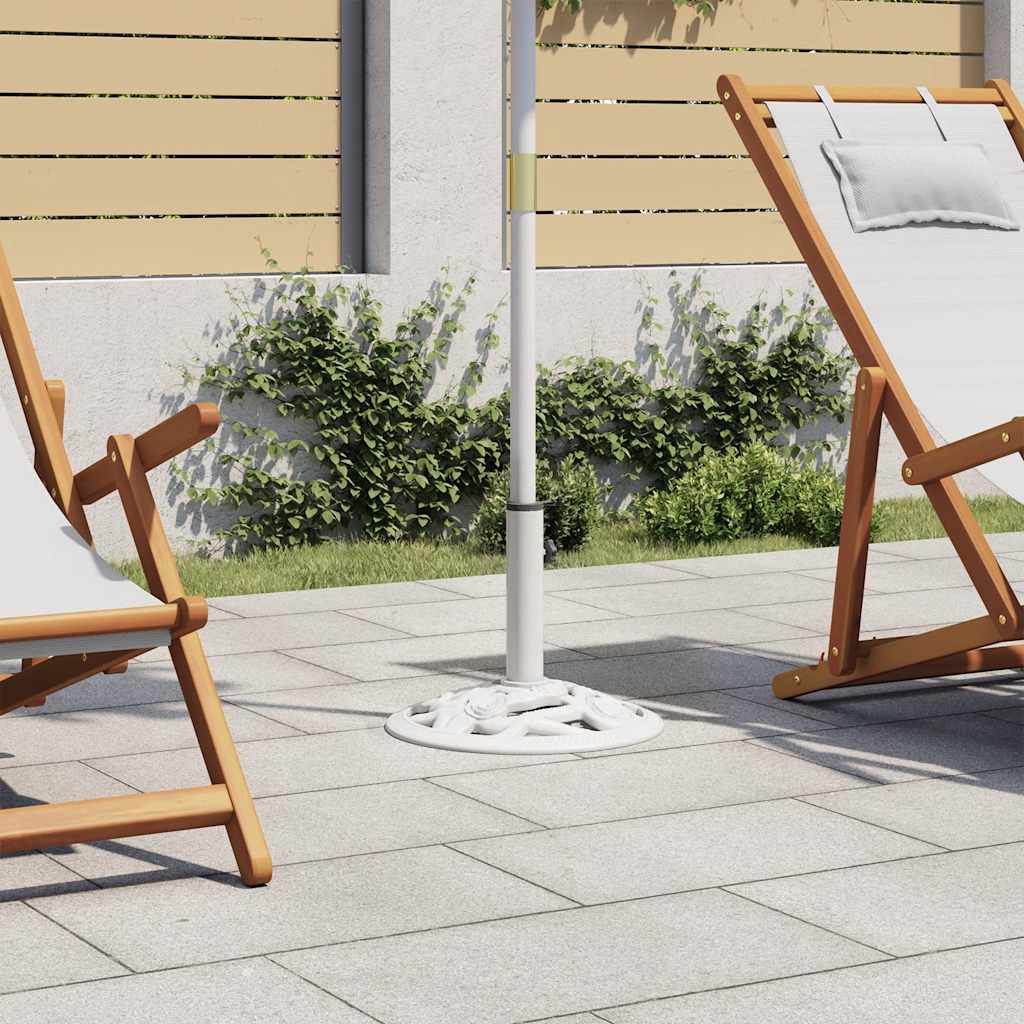 Sonnenschirmständer Weiß 9 kg 40 cm Gusseisen