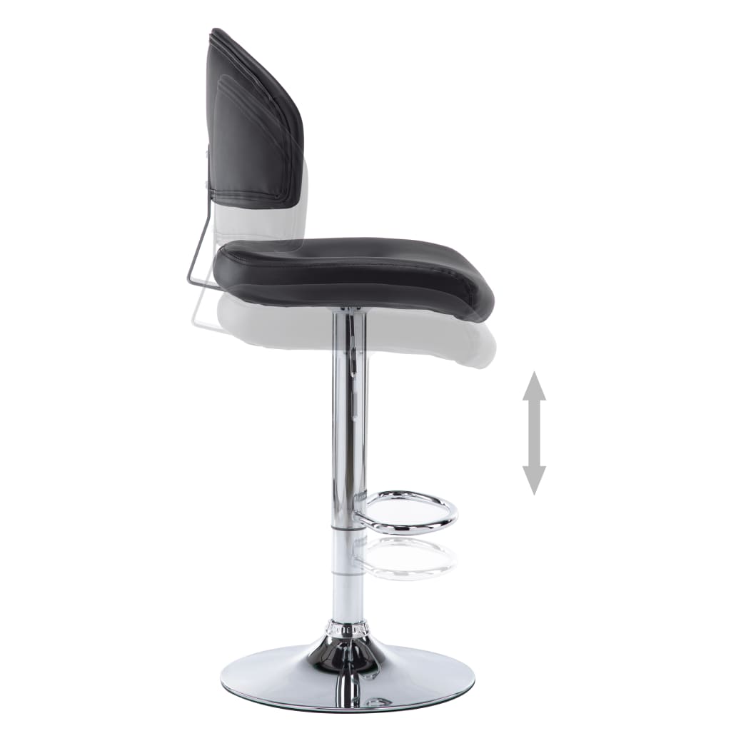 Barhocker Schwarz Kunstleder