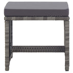 Gartenhocker 2 Stk. mit Sitzkissen Poly Rattan Anthrazit