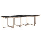 15-tlg. Garten-Essgruppe mit Auflagen Poly Rattan Beige