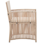 4-tlg. Garten-Lounge-Set mit Auflage Poly Rattan Beige