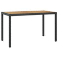 Gartentisch Schwarz und Braun 123x60x74 cm Massivholz Akazie