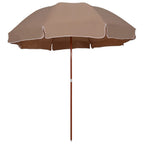 Sonnenschirm mit Stahl-Mast 300 cm Taupe