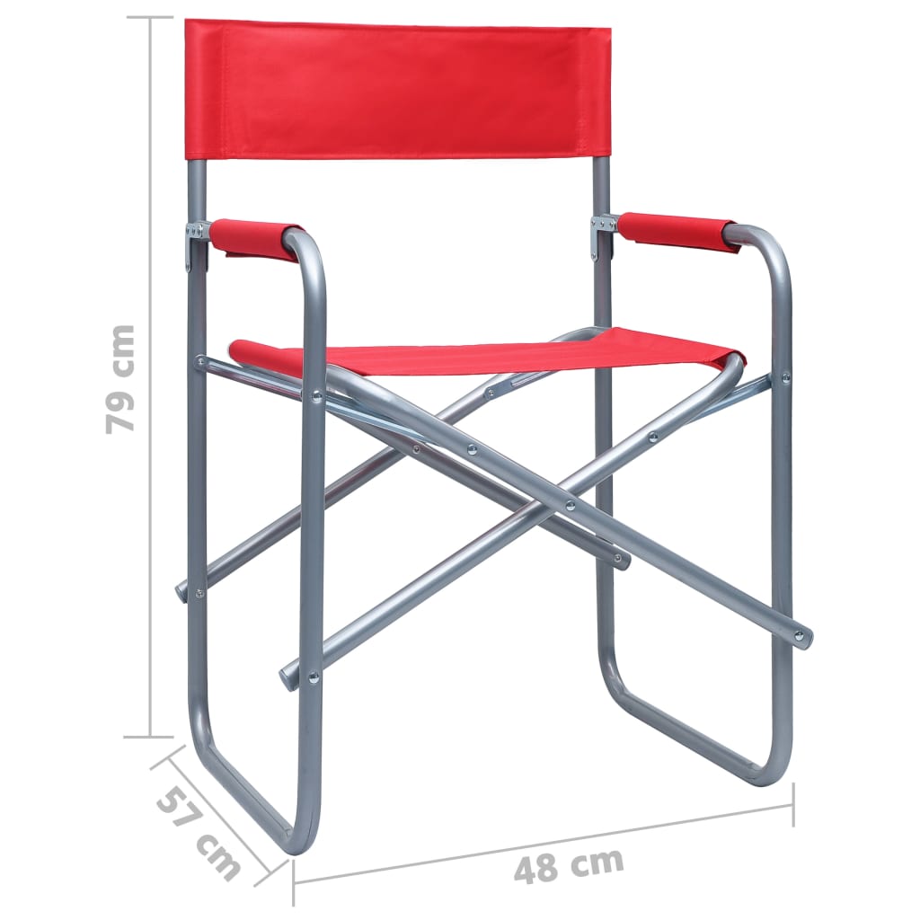 Regiestühle 2 Stk. Stahl Rot