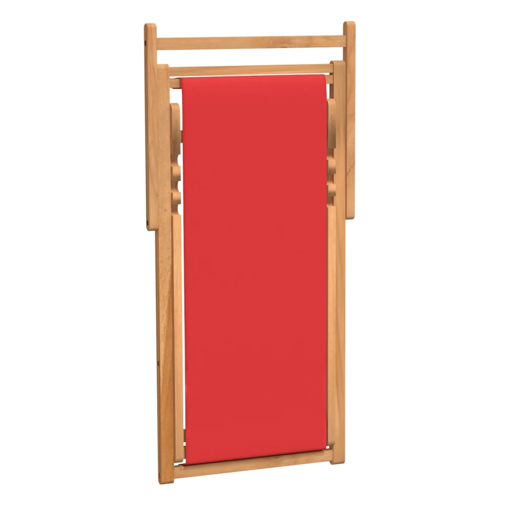 Strandstuhl Klappbar Massivholz Teak Rot