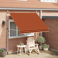 Einziehbare Markise Handbetrieben 250 cm Orange und Braun