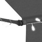 Einziehbare Markise Handbetrieben mit LED 100 cm Anthrazit