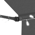 Einziehbare Markise Handbetrieben mit LED 400 cm Anthrazit
